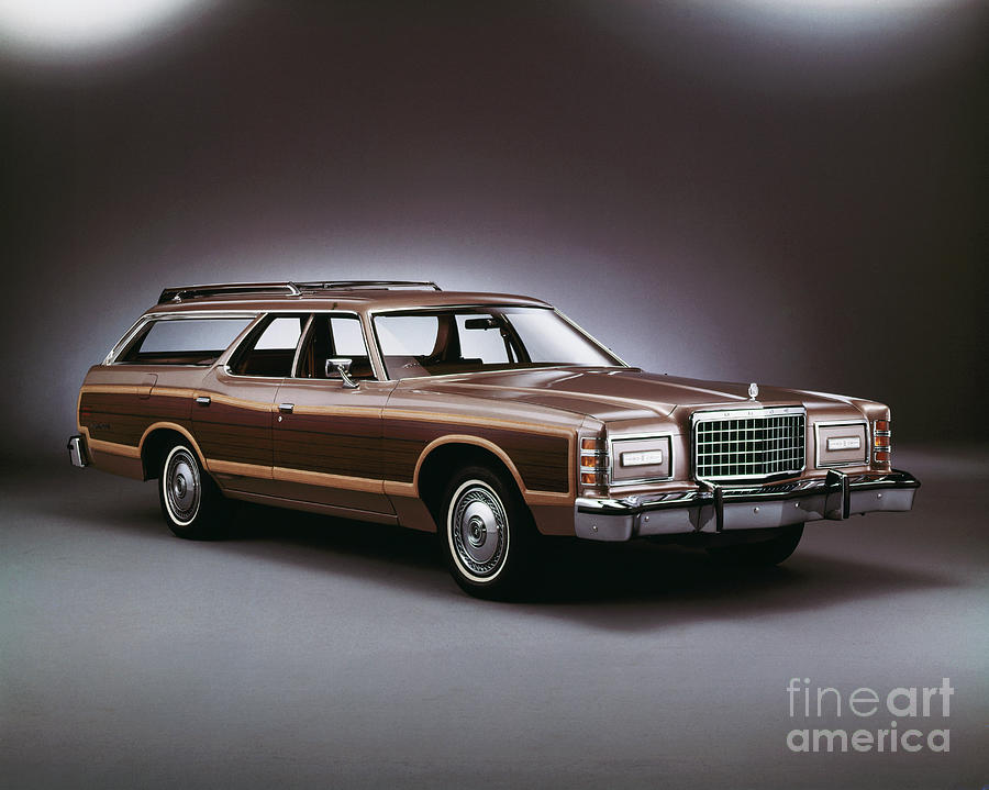 Fords Country Squire Station Wagon Photograph by Bettmann