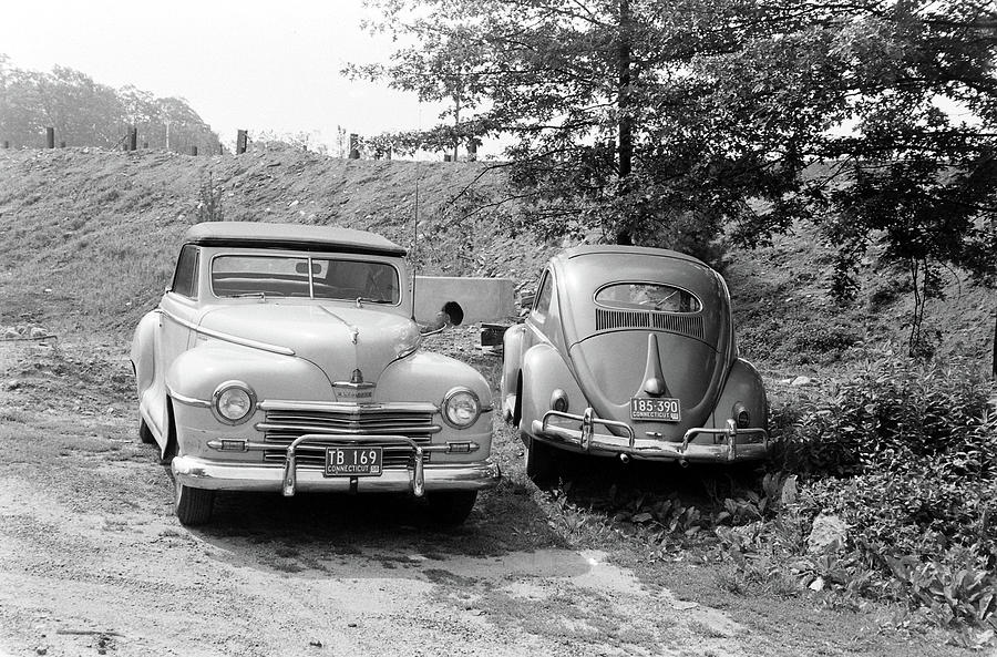 Engine Photograph - Foreign Cars by Peter Stackpole
