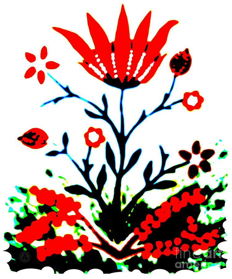Anthony Painting - Forest Fire Flower by Anthony Mrugacz Anthony Painting - Forest Fire Flower by Anthony Mrugacz