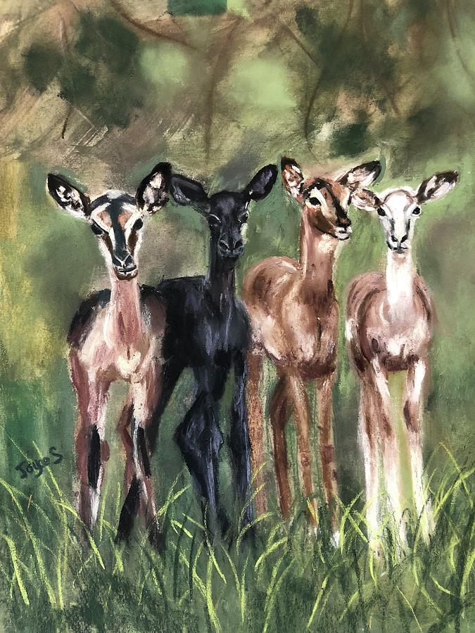 Forest friends Painting by Joyce Spencer