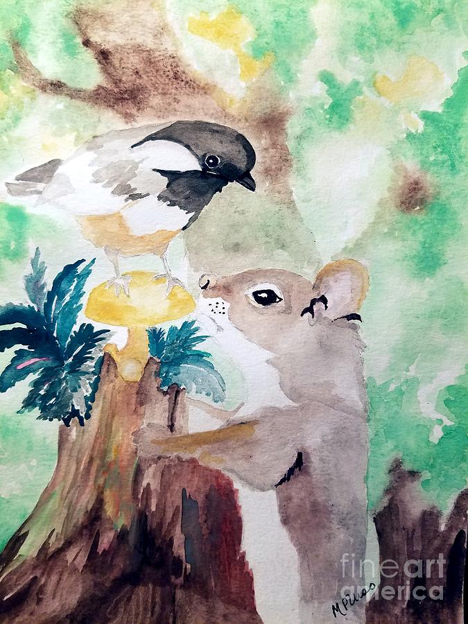Forest Friends Painting by Maria Urso