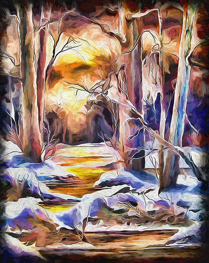 Forest impressum 9 Painting by Nenad Vasic