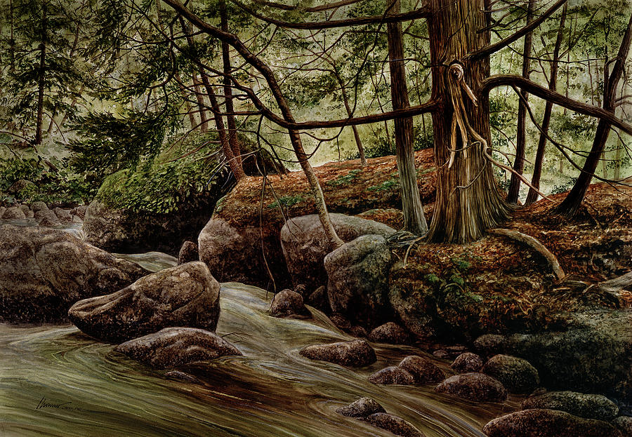 Nature Painting - Forest Intrigue by John Morrow