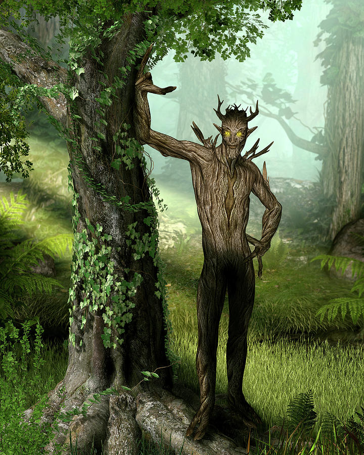 Bare gør Thicken trend Forest King Elemental Nature Spirit Digital Art by Oliver Denker