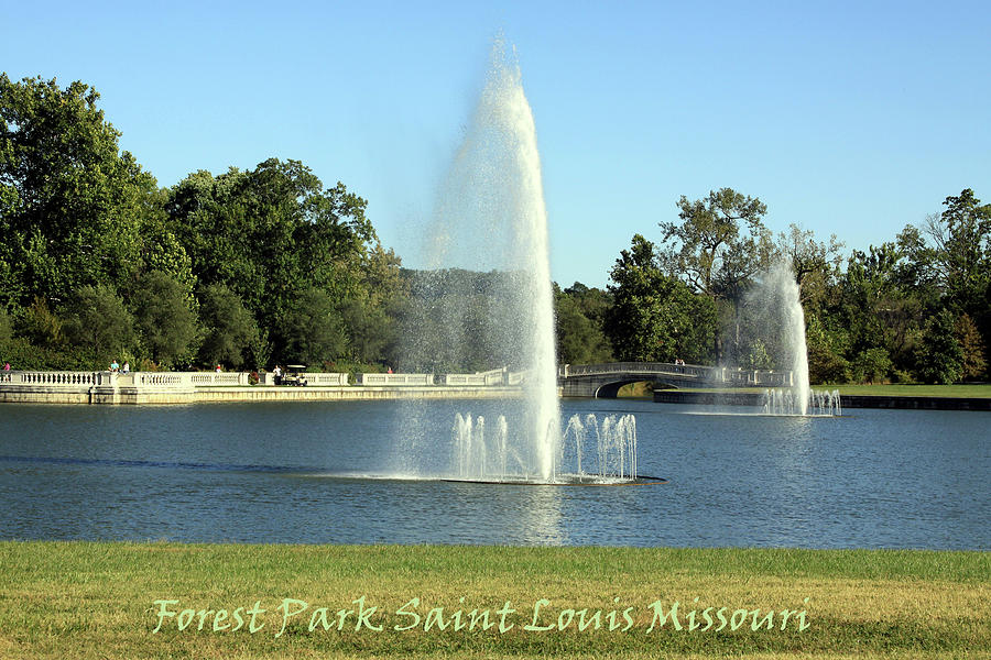 Water Fountains Photograph - Forest Park Fountains by John Lautermilch Water Fountains Photograph - Forest Park Fountains by John Lautermilch