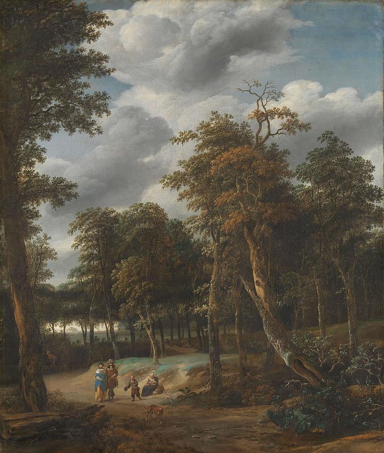 Forest Road. Painting by Jan Looten Johannes Lingelbach -attributed to-