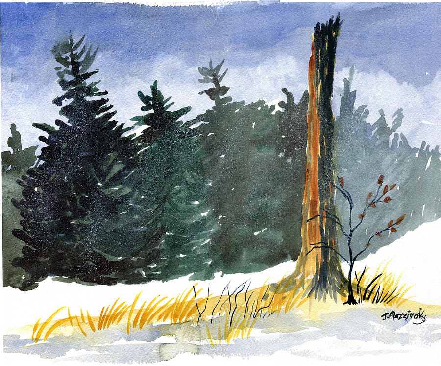 Forest Sentinel  Painting by Jeff Blazejovsky