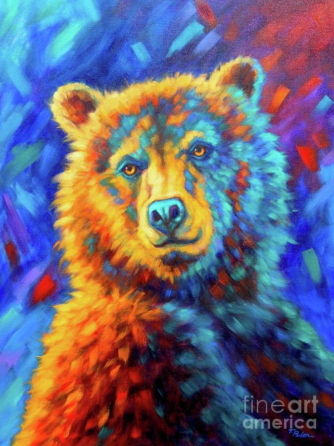 Bear Painting - Forest Spirit by Theresa Paden