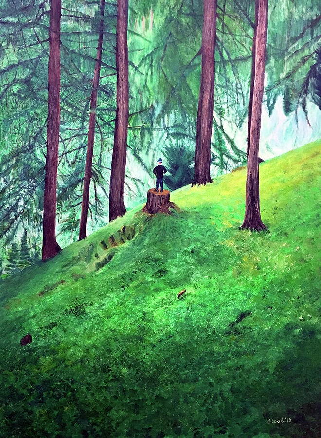 Forest Through The Trees Painting by Thomas Blood