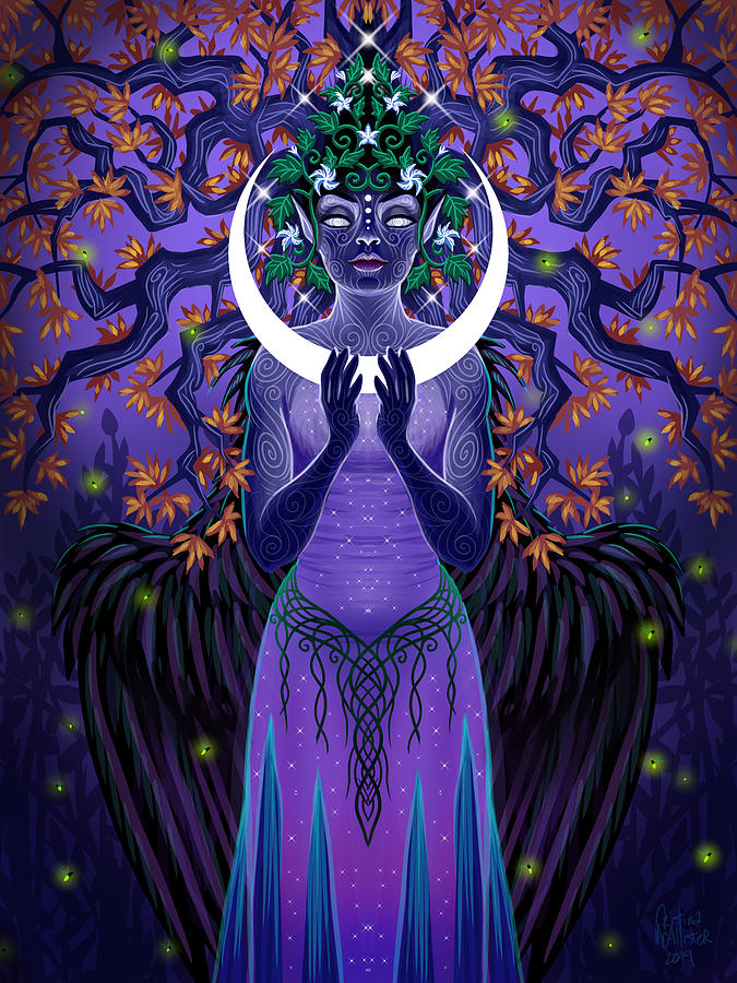 Fantasy Digital Art - ForestMoon by Cristina McAllister