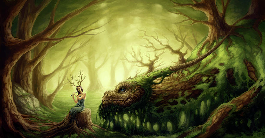 Tree Mixed Media - Forgotten Fairytales by Jojoesart