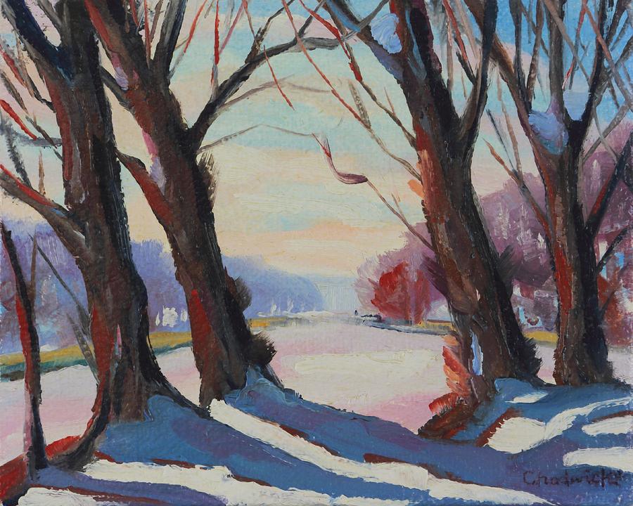 Forgotten Winter Painting by Phil Chadwick