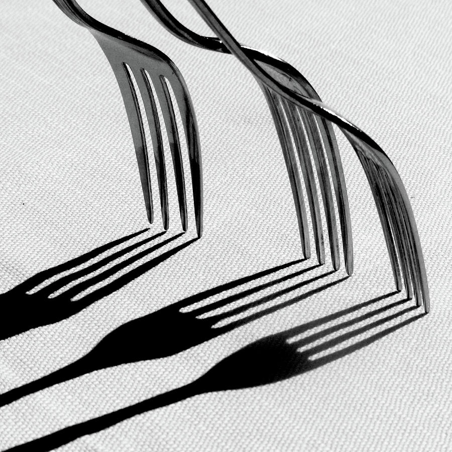 Forks With Shadows Photograph by Photo By Daniela Nobili