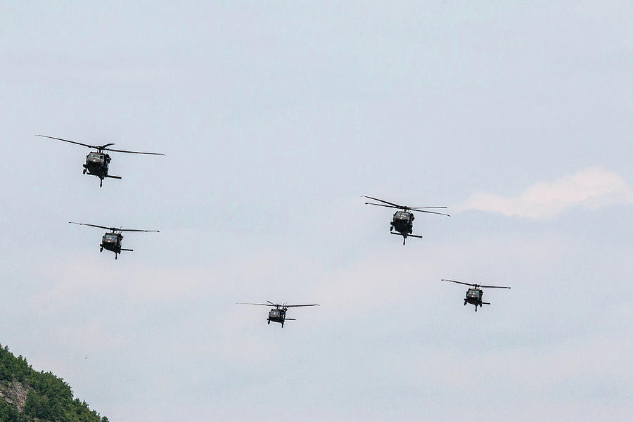 Formation of Blackhawks Photograph by William E Rogers - Fine Art America