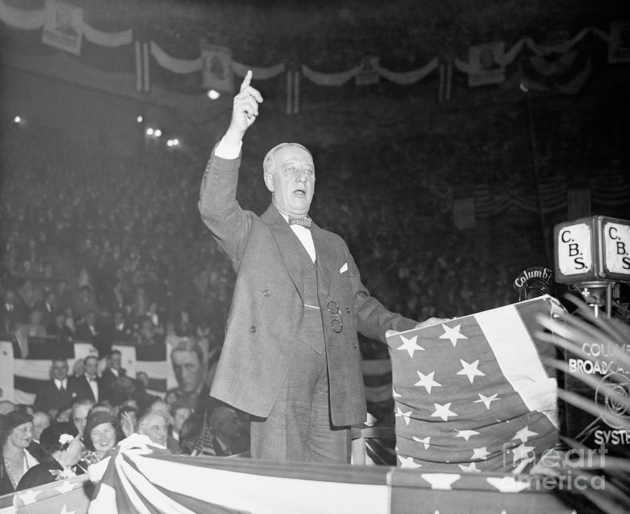 Former Governor Alfred Smith Speaking Photograph by Bettmann