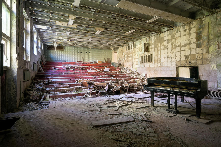 Former Theatre in Pripyat, Chernobyl Photograph by Roman Robroek