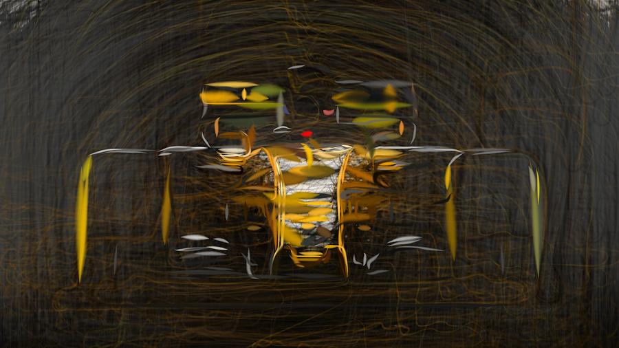 Formula1 Renault RS17 Drawing Digital Art by CarsToon Concept