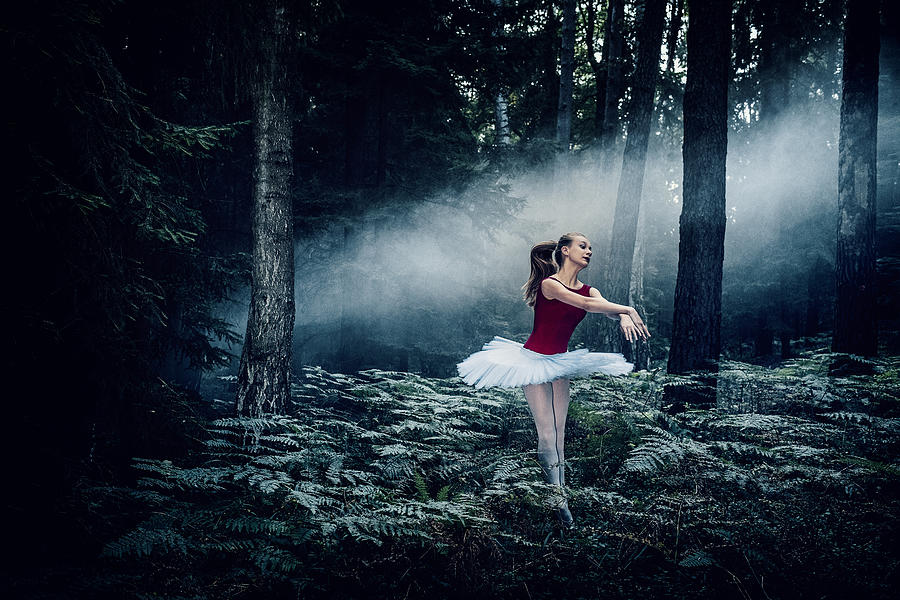 Woman Photograph - Forrest Dancing 2 by Petr Kleiner