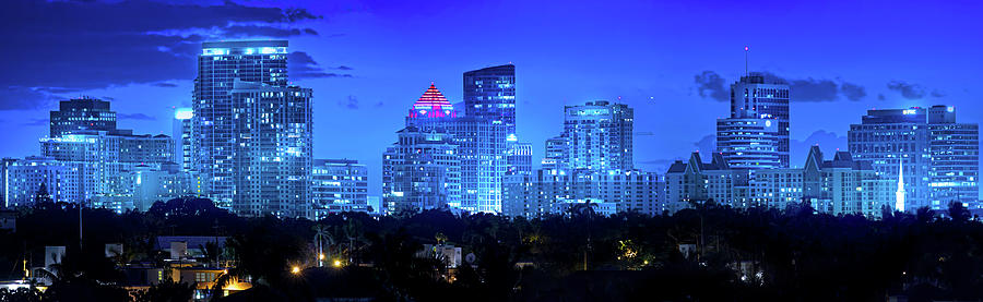 Fort Lauderdale Skyline Panorama Photograph by Mark Andrew Thomas