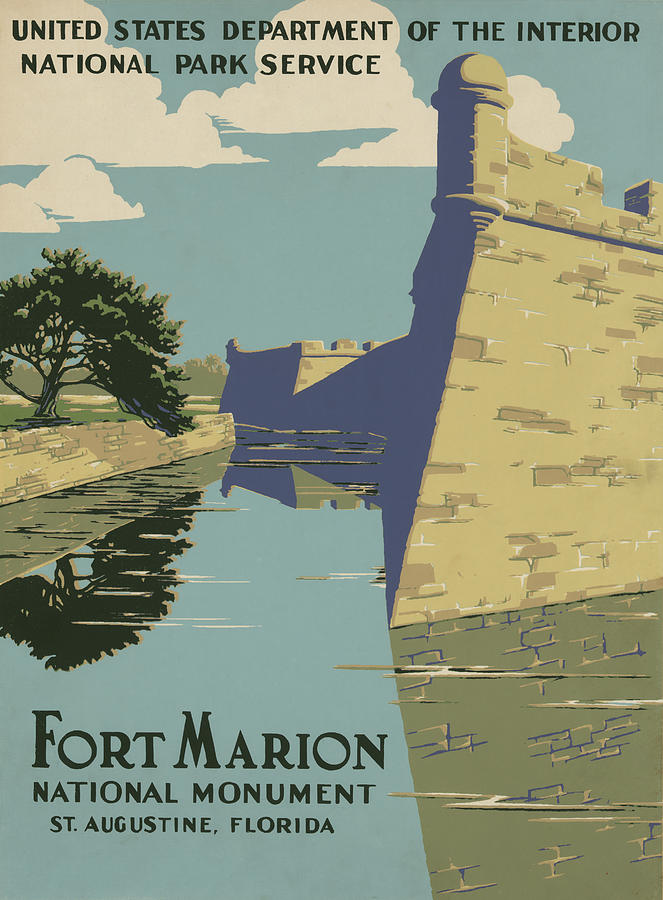 Fort Marion National Monument Painting by Don Chester Powell
