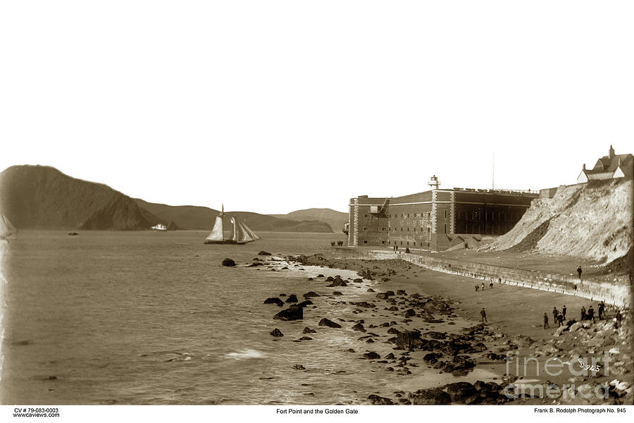 San Francisco Photograph - Fort Point and the Golden Gate circa 1887 by Monterey County Historical Society