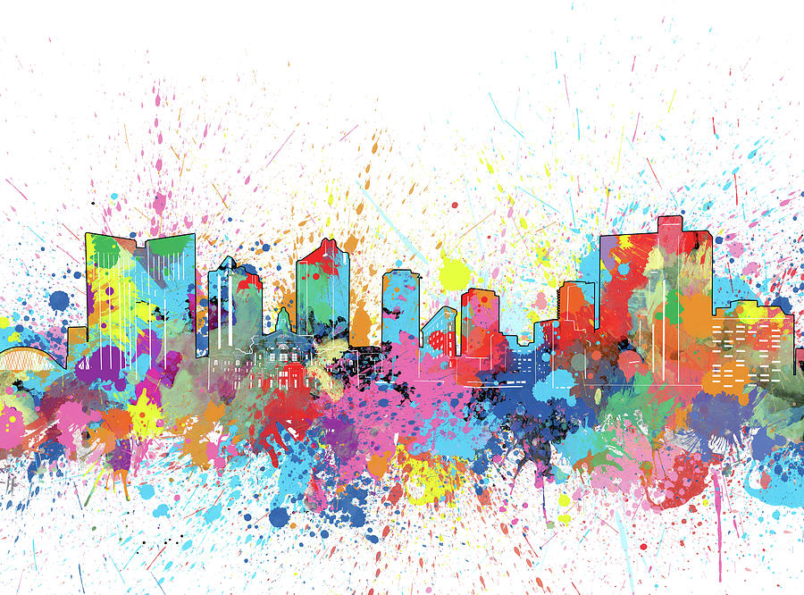 Fort Worth Skyline Artistic Digital Art