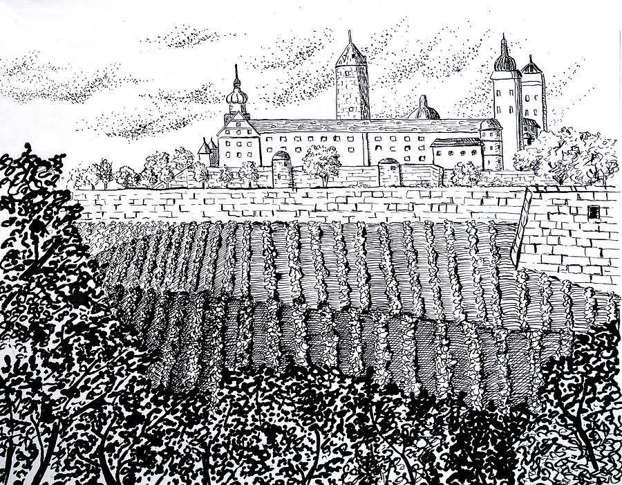 Fortress in Germany Drawing by Margaret Zabor