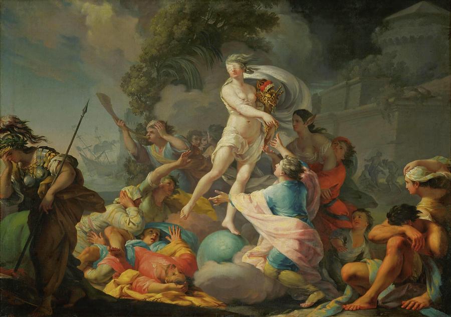 Fortuna. Oil on canvas -1754- 114 x 163 cm Inv. MNW 43285. Painting by Tadeusz Kuntze-Konicz