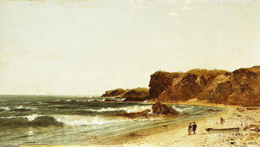Forty Steps, Newport, Rhode Island, 1871 Painting by John Frederick Kensett