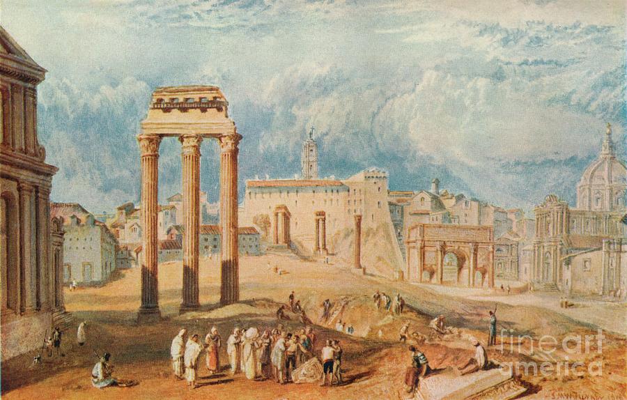 Forum Romanum, 1818 Drawing by Print Collector