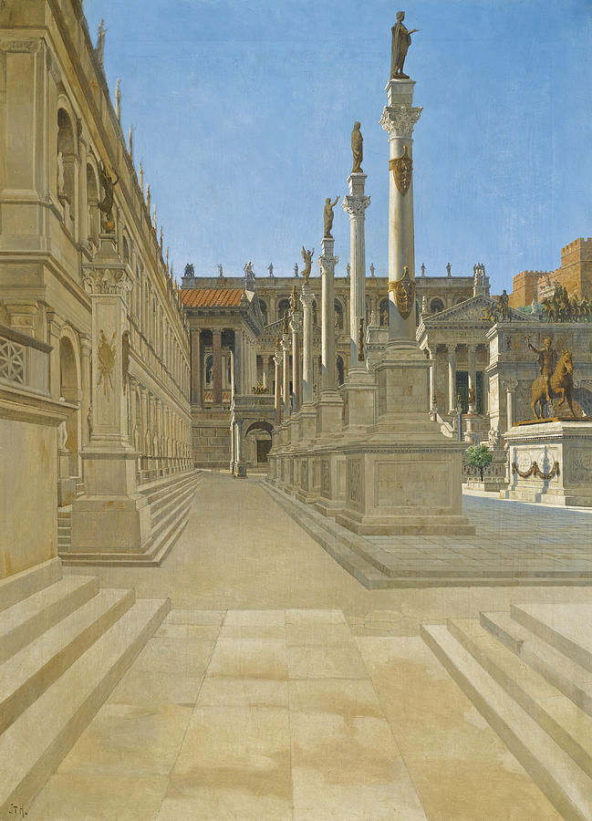 Forum Romanum Painting by Josef Theodor Hansen