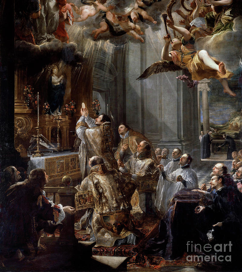 Founding Mass Of The Order Of The Trinity Painting by Juan Carreno De Miranda