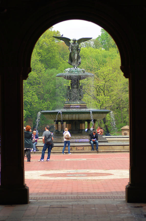 Central Park Fountain Bethesda Terrace New York City Travel 
