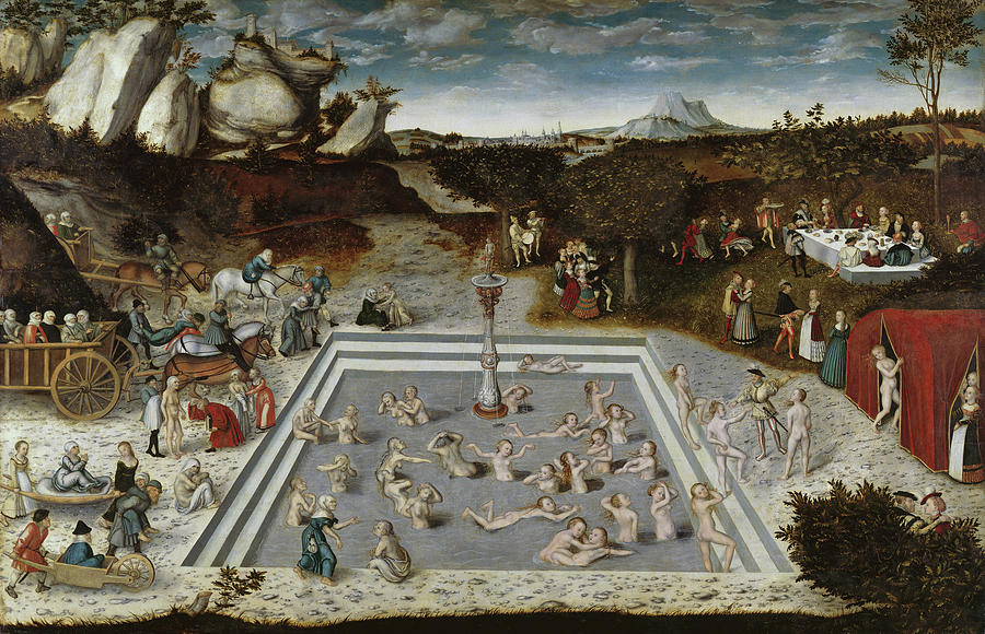 Fountain Painting - Fountain of Youth by Lucas Cranach the Elder