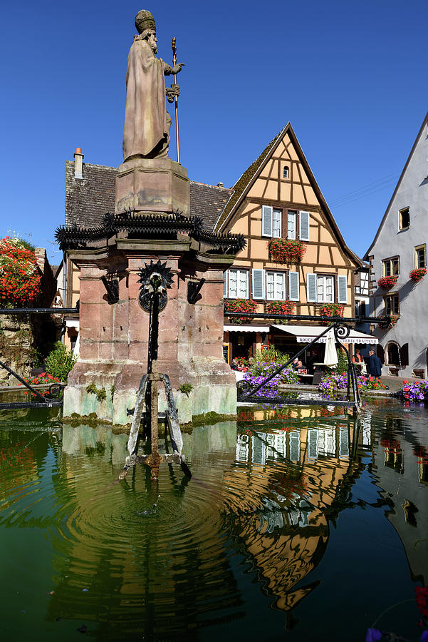  Fountain Saint-Leon in Eguisheim, Alsace Photograph by RicardMN Photography