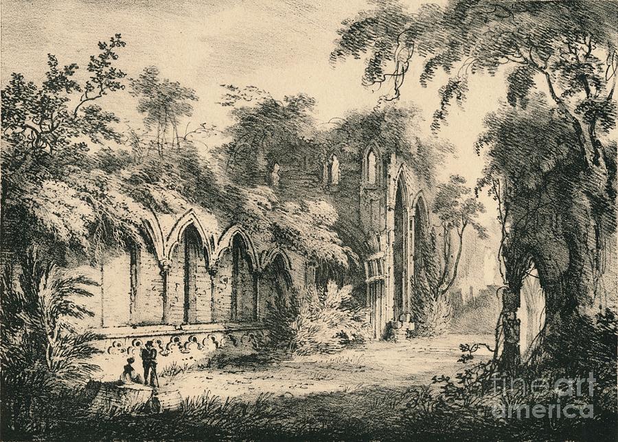 Fountains Abbey Drawing by Print Collector