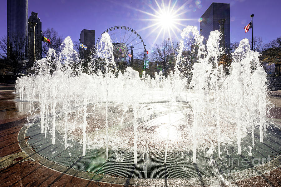 Fountains at Centennial Olympic Park - Atlanta GA Photograph by Sanjeev Singhal