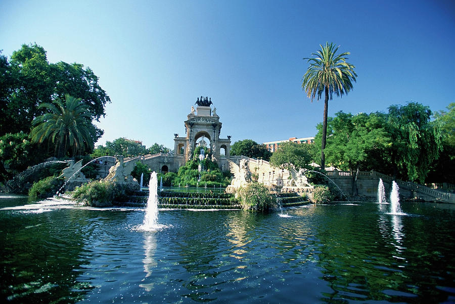 Fountains In A Park, Ciutadella Photograph by Medioimages/photodisc