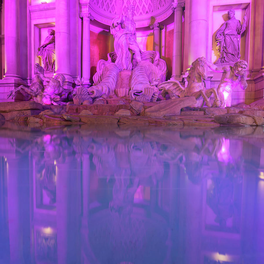 Fountains outside Caesars Palace in Las Vegas Nevada. Ceasars  Photograph by Alex Grichenko