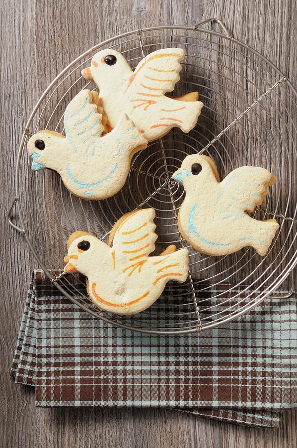 Four Easter Dove Biscuits Photograph by Jean-christophe Riou
