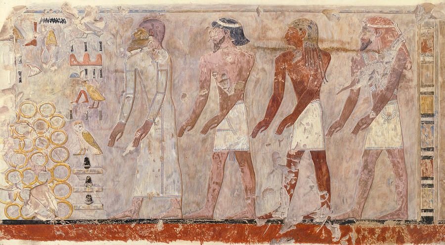 Four Foreign Chieftains, Tomb Of Puyemre Painting by Science Source