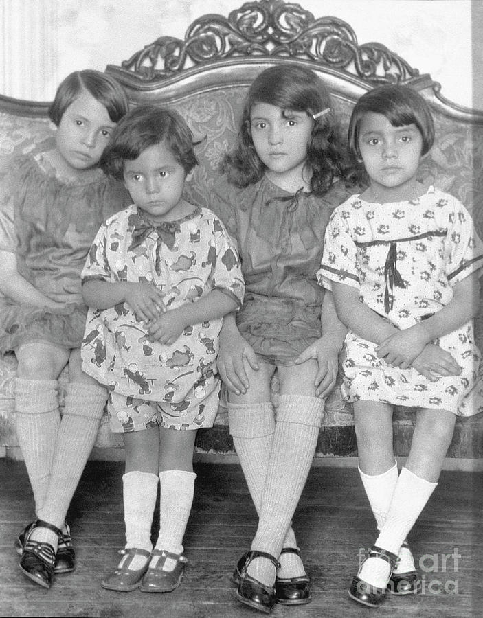 Four Girls, Mexico City, C.1926 Photograph by Tina Modotti