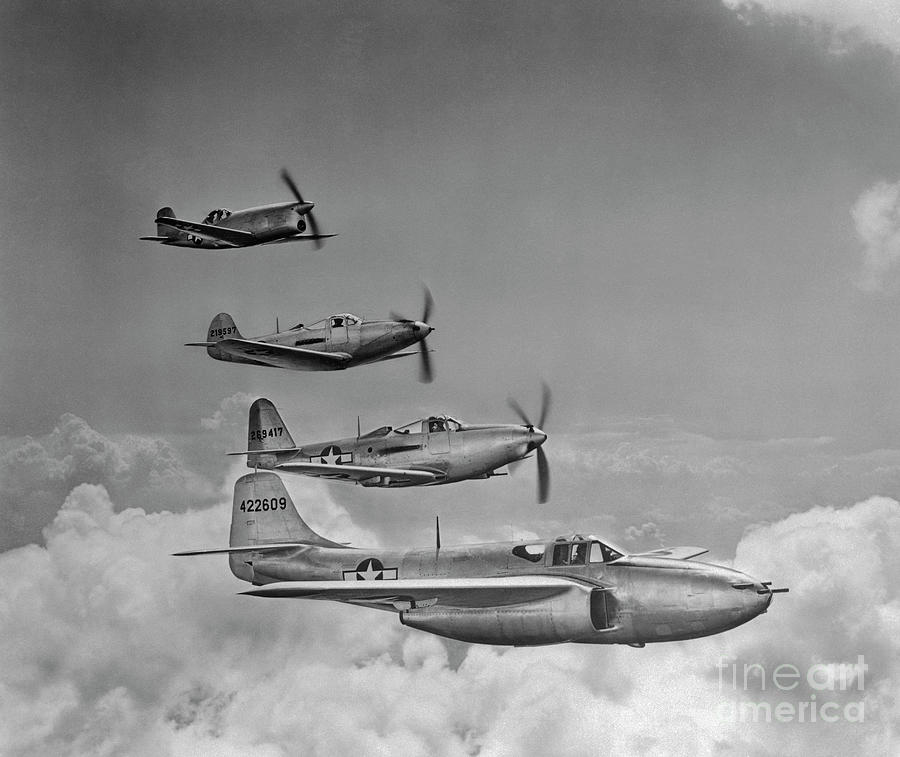Four Military Planes In Flight Photograph by Bettmann
