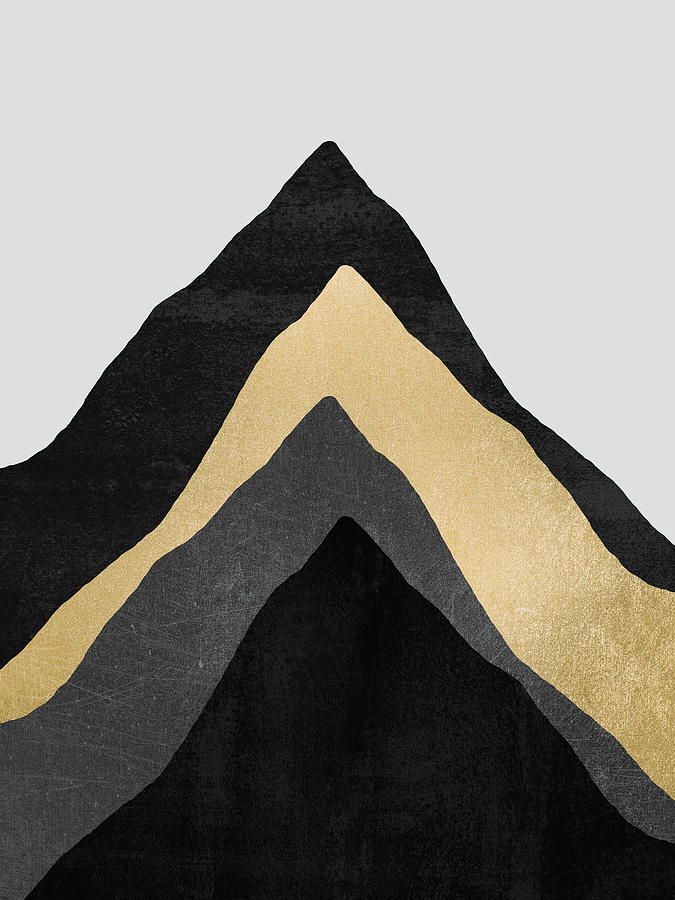 Mountain Digital Art - Four Mountains by Elisabeth Fredriksson