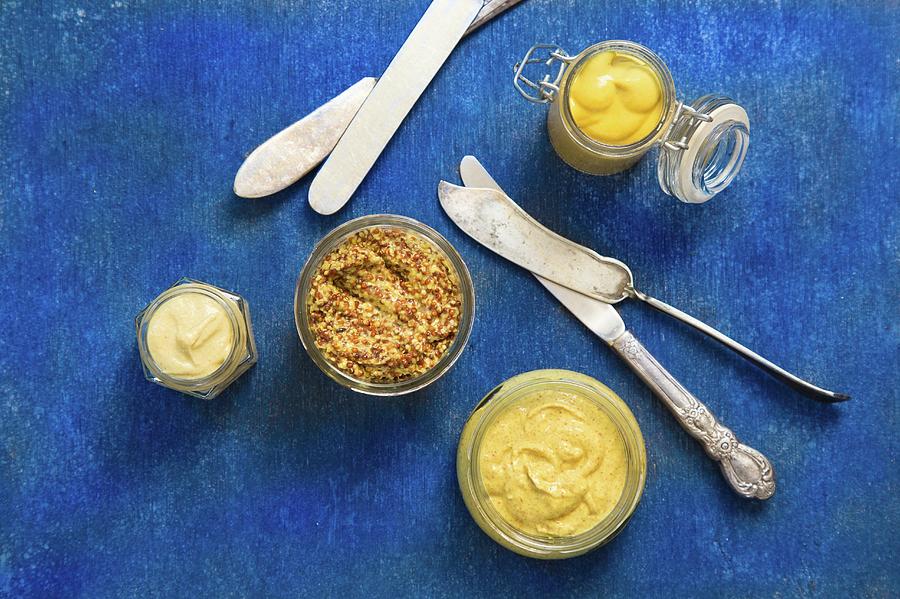 Four Mustard Varieties Granary Mustard, Yellow Mustard, Dijon Mustard ...