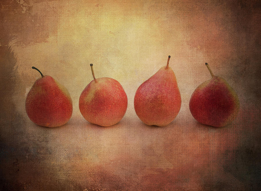 Four Pears Still Life Digital Art by Terry Davis