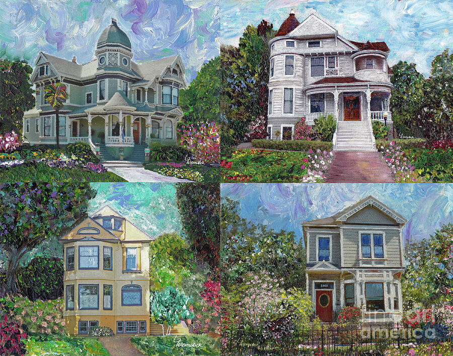 Four Historical Beauties  Painting by Linda Weinstock