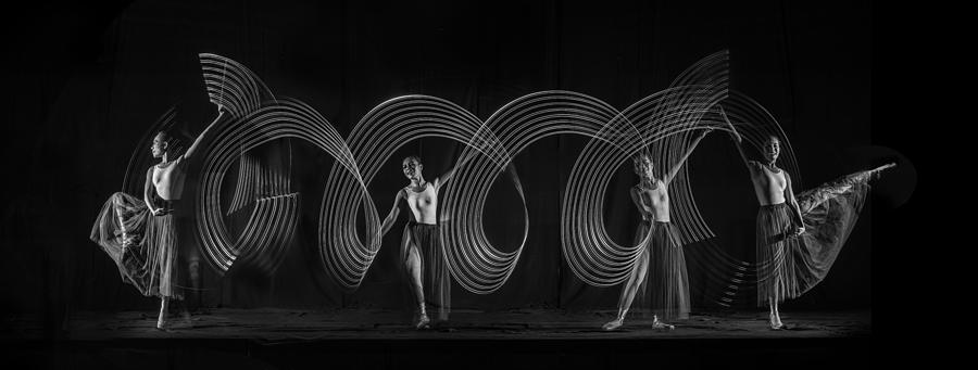 Black And White Photograph - Four Steps Dance by Antonyus Bunjamin (abe)