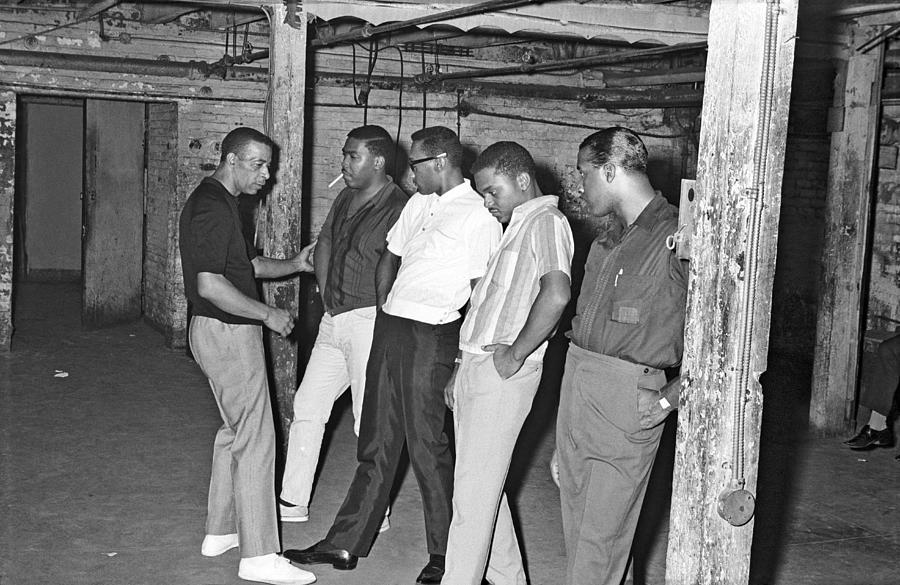 Music Photograph - Four Tops Rehearse With Their by Michael Ochs Archives