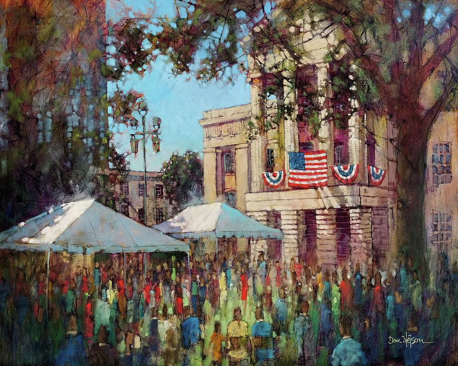 Fourth of July at the Capitol Painting by Dan Nelson